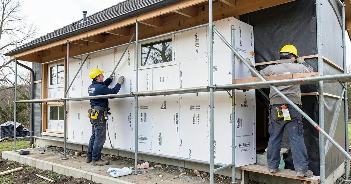 Chantier d’isolation par l’extérieur à Aubagne