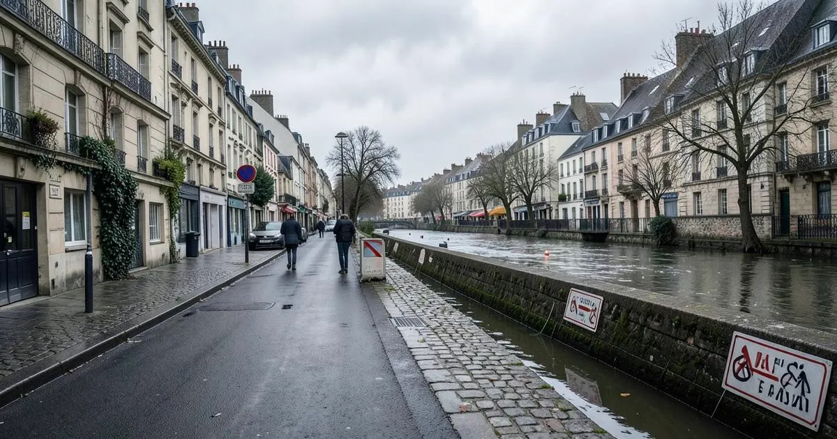 Quais et rue exposés au risque d’inondation à Aubagne