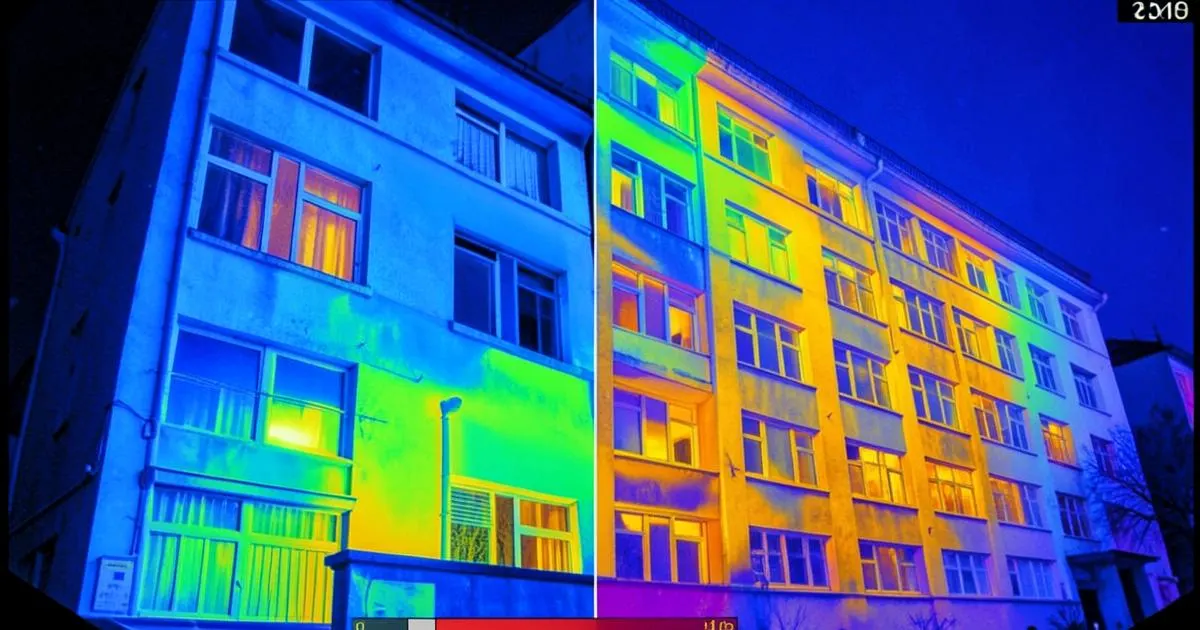 Thermographie des déperditions de chaleur d’un immeuble à Arles